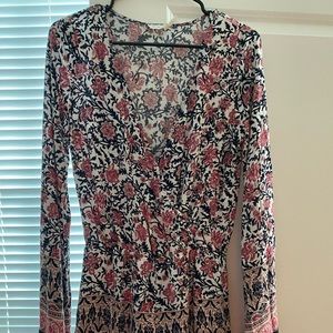 Multi Colored Low Cut Romper, Size M